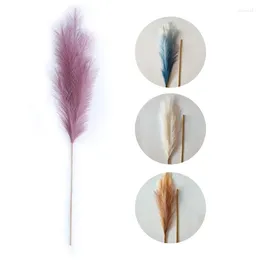 Decorative Flowers Fake Plant Reed Artificial Flower Pampas Grass For Wedding Decoration Simulated Bouquet Boho Decor Home Accessory