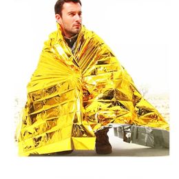 Золотое серебро 160x210см одеяло первой помощи, аварийное одеяло, спасательная термическая изоляция, защита от солнца, одеяло на выживание