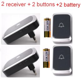 Doorbell Waterproof Wireless Doorbell EU Plug Smart Remote control Door Bell Jingle Rings with battery AC 100V240V