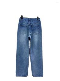 Women's Jeans Spring 2024 Floor-Length Pants Loose Straight Wide-Legged Tall With Vintage