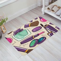 Carpets Red Lipstick Cosmetic Lips White Floor Mat Entrance Door Living Room Kitchen Rug Non-Slip Carpet Bathroom Doormat Home Decor