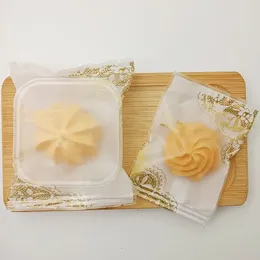 Gift Wrap Mooncake Candy Bags Golden Pattern Biscuit Mochi Egg Yolk Crisp Packing Birthday Baby Shower Nougat DIY Pacakging Bag