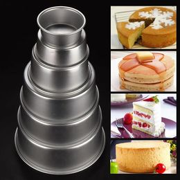 Baking Moulds 8 Sizes Nonstick Bottom Pan Bakeware Round Cake Mould 2 4 5 6 7 9 10 Inch Aluminum Alloy Mold One For Sale