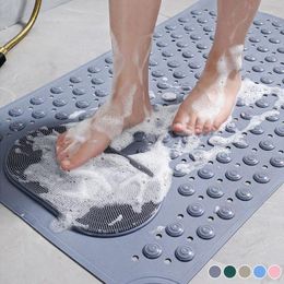 Bath Mats Washable Bathroom Non Slip Pad With Suction Cups Anti Mould Foot Massage Area Shower Carpet Stall Floor Mat Bathing Accessories