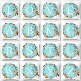 Pillow Houspace Polyester Peach Skin Nordic Style 26 English Letters For Home Decor Sofa Car Decorative Gift Case
