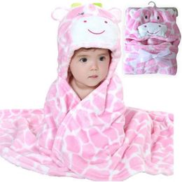 Blankets Hooded Animal Baby Blanket Born Bath Towel Bathrobe Cloak Lovely Soft Sleeping Trq0005