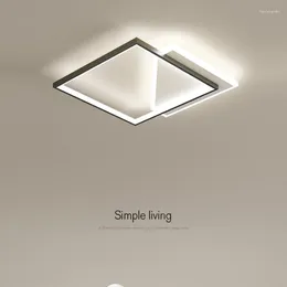 Ceiling Lights Nordic Bedroom Lamp Geometric Creative Personality Square Hollow Simple Modern Led Lamps Study