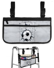 Storage Bags Football Sport Soccer Wheelchair Bag With Pockets Armrest Side Electric Scooter Walking Frame Pouch