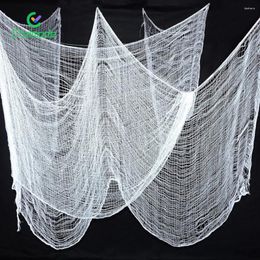 Party Decoration 1PC Halloween Black White Gauze Ghost Festival Fabric Tattered Cloth Can Be Cut Tree Door Hanging Decor