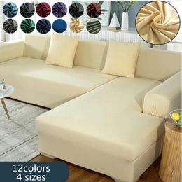 Chair Covers Elastic Sofa Slipcovers Modern Cover Living Room Sectional Corner L-shape Protector Couch Seater Solid Colour