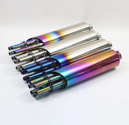 325MM Inlet Motorcycle Exhaust Pipe Stainless Steel Gatling Gun Style Motorbike Scooter End Muffler AK102 System4700719