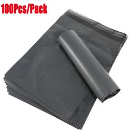 Envelopes 100Pcs/Lot Black White Plastic Mailer Shipping Package Envelope Bag Self Adhesive White Poly Currier Bag Product Packaging Bag