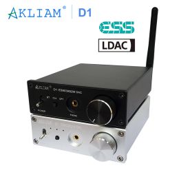 Converter AkLIAM D1 ES9038Q2M DAC QCC5125 Bluetooth 5.1 APTXHD LDAC APTXAdaptive Sound Decoder Audio DAC