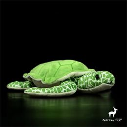 Green Sea Turtle Anime Cute Plushie Turtles Plush Toys Lifelike Animals Simulation Stuffed Doll Kawai Toy Gift 240325