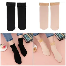 Women Socks Snow Boots Seamless Velvet Floor Stocking Wool Hosiery Cashmere Thicken