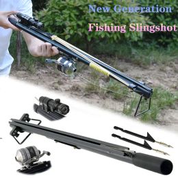 Slingshots Professional Catapult Fishing Slingshot Highprecision Laser Aiming Highpower Hunting Slingshot Outdoor Fishing Dedicated
