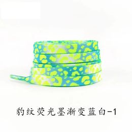 1 pair 120cm Colored Leopard Pattern Tie Dyed Personalized Laces for Men and Women