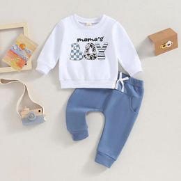 Clothing Sets 0-36month Baby Boy Outfits Letter Print Long Sleeve Sweatshirt And Elastic Pants Toddler Boys Spring Autumn Clothes Set