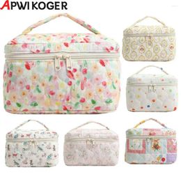 Cosmetic Bags Women Portable Storage Bag Large Capacity Quilted Makeup Travel Case Lady Purse For Girl