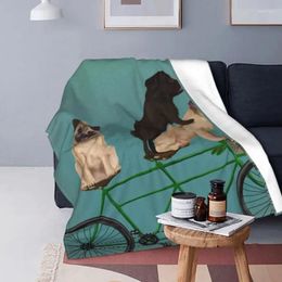 Blankets P-ug Ta-ndem Blanket Velvet Autumn/Winter Dog Multi-function Soft Throw For Bedding Office Bedspreads