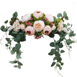 Decorative Flowers XD-Peony Artificial Wedding Garland Arch Arrange Door Lintel Wreath Wall Ornaments Weeding Supplies