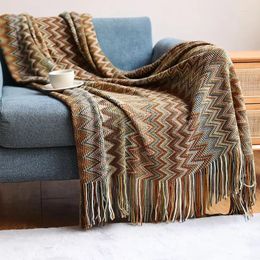 Blankets Bohemian Sofa Cover Blanket Nordic Knitted Office Nap