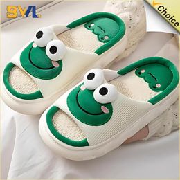 Casual Shoes Slippers Four Seasons Universal Indoor Cotton Sandals Cute Cartoon Animal Couple Home Non-slip