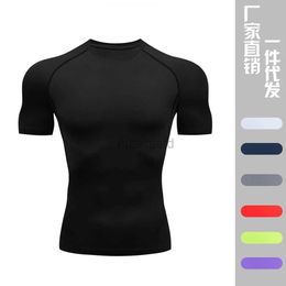 Men's T-Shirts Men Compression Running T Shirt Fitness Tight Short Sleeve Tshirt Training Jogging Shirts Gym Sportswear Quick Dry Rashgard 2445