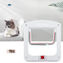 Cat Carriers Interior Door 4 Way Locking Magnetic Closure Indoor Pet Cats And Weatherproof Small Easy Installation