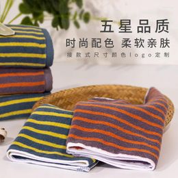 Towel 4pcs 32-ply Striped Jacquard Pure Cotton Thickened Absorbent Face Towel/Hand For Adults Perfect Use At Home