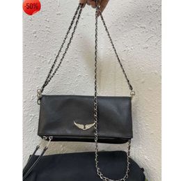 Zadig Voltaire Chains Bags Designer Woman Bag ZV Women Shoulder Vintage Rivet Handbag Crossbody Purse Genuine Leather Cross Body Chain Bolso mujerh 99