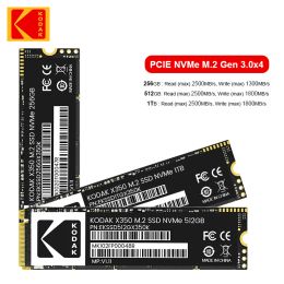 Adapter New Kodak X350 M2 Nvme Ssd 128gb 256gb Pcie Hard Drives 512gb 2280 Solid State Drive Gen3 X4 1tb Internal Hard Disc for Laptops