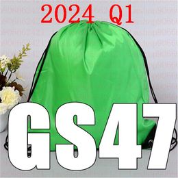 Shopping Bags Latest 2024 Q1 GS 47 Drawstring Bag GS47 Belt Waterproof Backpack Shoes Clothes Yoga Running Fitness Travel