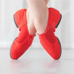 Dance Shoes Women Canvas Black Red Soft Bottom Modern Square Sneakers Ladies Outdoor Indoor DS010