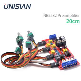 Amplifier UNISIAN NE5532 Audio Preamplifier Bass Treble Sound Tone Control Board with Extension Cord 20cm For Diy Amplifier