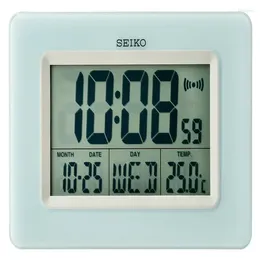 Wall Clocks Yanai Modern Digital Wall/Desktop Beep Alarm Clock Light Blue Traditional QHL058LLH Astronomy Room Decor Battery Powered