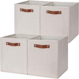 Storage Boxes Cubes Closet Organiser Bin Flax Grey/Khaki/Black Basket Collapsible Cube Home