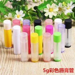 Storage Bottles - 200pc/Lot 5G Colourful LIP Tubes PP Lipstick Tube DIY (not Including The Cream )