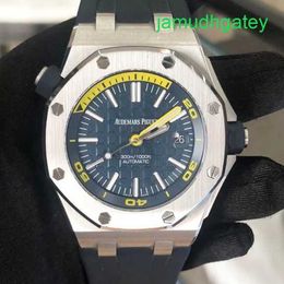 Minimalist AP Wrist Watch Mens Royal Oak Offshore Automatic Mechanical Precision Steel Date Watch 15710ST.OO.A027CA.01