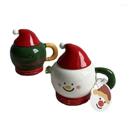 Mugs Christmas Gift Snowman Mug Cute For Girlfriend Girl Birthday Boyfriend Practical Cup With Hand