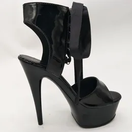 Dance Shoes LAIJIANJINXIA 15CM/6inches PU Upper Model Sexy Exotic High Heel Platform Party Women Sandals Pole H298