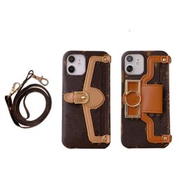 Tasarımcı Deri Telefon Kılıfları İPhone 15Promax 15pro 15 14 Promax 14Pro 13 13Pro 13promax 12 12pro 11promax 11 Lüks Marka Crossbody Casty Case Covers Cart Yuvası