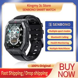 Watches SENBONO 2022 New Sport Smart Watch Men Heart Rate Blood Pressure Monitor Watch Bluetooth Call Smartwatch Women For Android Ios