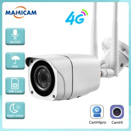 Cameras 5MP Video Surveillance Camera With Sim Card 4G 3G WIFI Security Protection Outdoor Videcam CCTV Night Vision IP66 Camhi