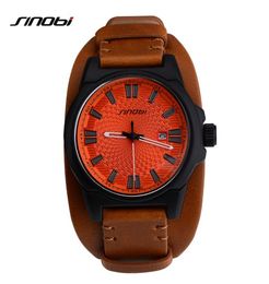 SINOBI Brand Sport Wirstwatch Relogio Masculino Males Leather Watchband Watches Causal Japan Quartz Clock Mens Military WatcheS9441629