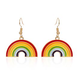 Earrings 12 Pair Rainbow Earrings Gay Pride Charm Dangle Earring for Women Colorful LGBT Earrings Jewelry