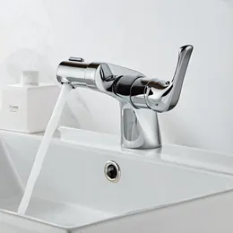 Bathroom Sink Faucets Basin Faucet Cold And Waterfall Contemporary Chrome Brass Mixer Deck Mounted Tap