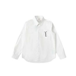 spring women shirt designer shirts womens fashion letters embroidery graphic blouse lapel long sleeve casual luxury Shirt two Colour