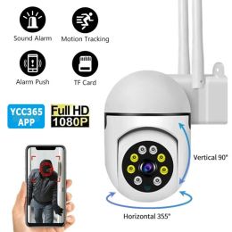Cameras YCC365 Plus Wifi Camera Outdoor 4X Digital Zoom AI Human Detect Wireless Camera Security Surveillance CCTV With 1080P IP Camera
