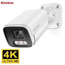 Cameras 8MP 4K POE IP Camera Audio Outdoor H.265 Onvif Metal Bullet CCTV Home 4MP Colour Night Vision Security Camera